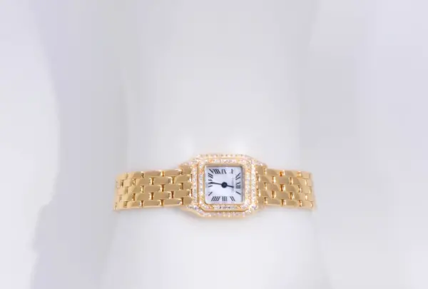 Cartier Panthere Mini Factory Diamond Watch 18k Gold