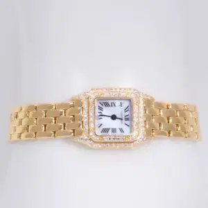 Cartier Panthere Mini Factory Diamond Watch 18k Gold