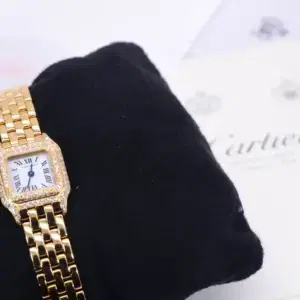 Cartier Panthere Mini Factory Diamond Watch 18k Gold