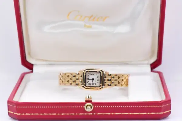 Cartier Panthere Mini Ladies Watch 18k Yellow Gold