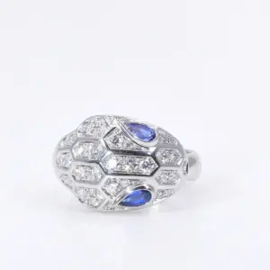 Bulgari Serpenti Seduttori Sapphires, Diamonds And 18k Gold Ring