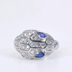 Bulgari Serpenti Seduttori Sapphires, Diamonds And 18k Gold Ring