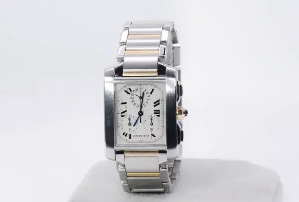 Cartier Tank Francaise Chronograph Watch 39mm Yellow Gold & Steel