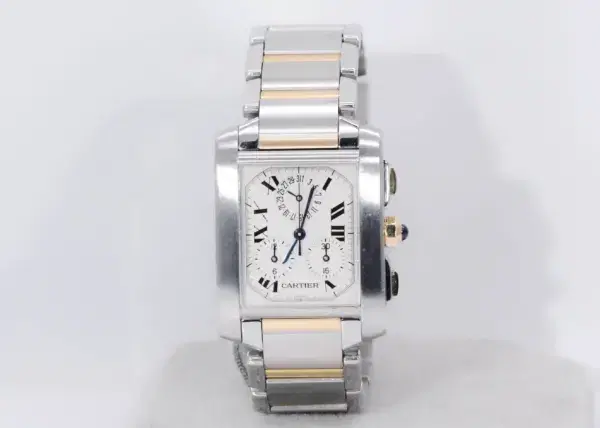 Cartier Tank Francaise Chronograph Watch 39mm Yellow Gold & Steel