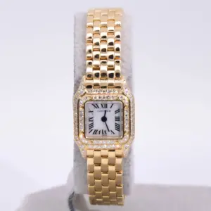 Cartier Panthere Mini Factory Diamond Watch 18k Gold