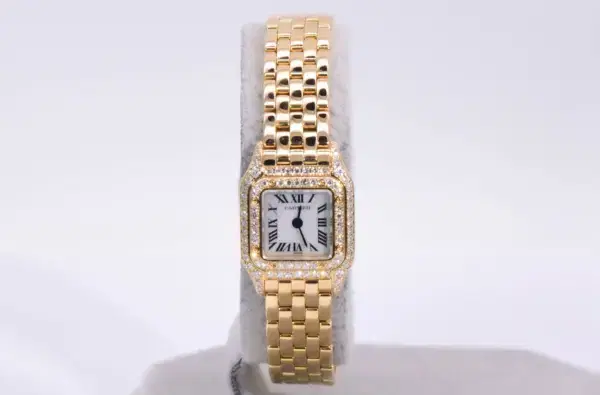 Cartier Panthere Mini Factory Diamond Watch 18k Gold