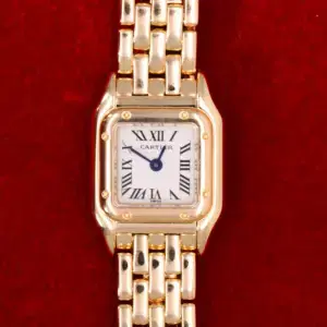 Cartier Panthere Mini Ladies Watch 18k Yellow Gold