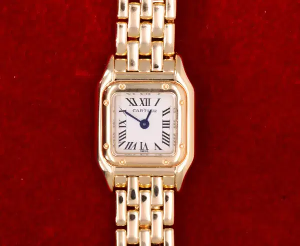 Cartier Panthere Mini Ladies Watch 18k Yellow Gold