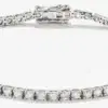 Diamond Tennis Bracelet 3ct 18k White Gold UK Hallmark