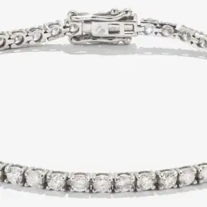 Diamond Tennis Bracelet 3ct 18k White Gold UK Hallmark