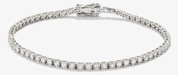 Diamond Tennis Bracelet 3ct 18k White Gold UK Hallmark