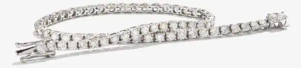 Diamond Tennis Bracelet 3ct 18k White Gold UK Hallmark