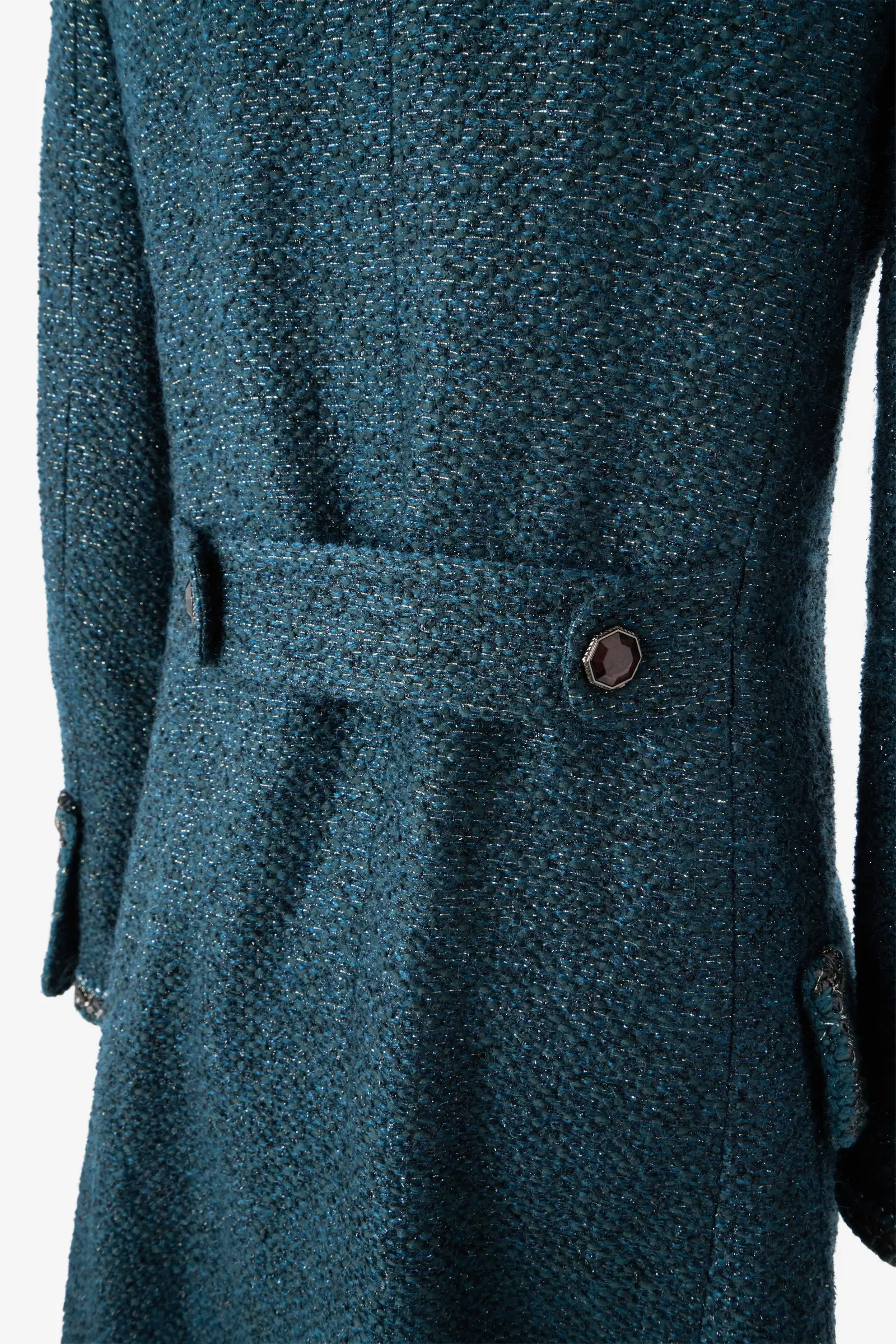 Chanel Forest Green Boucle Coat