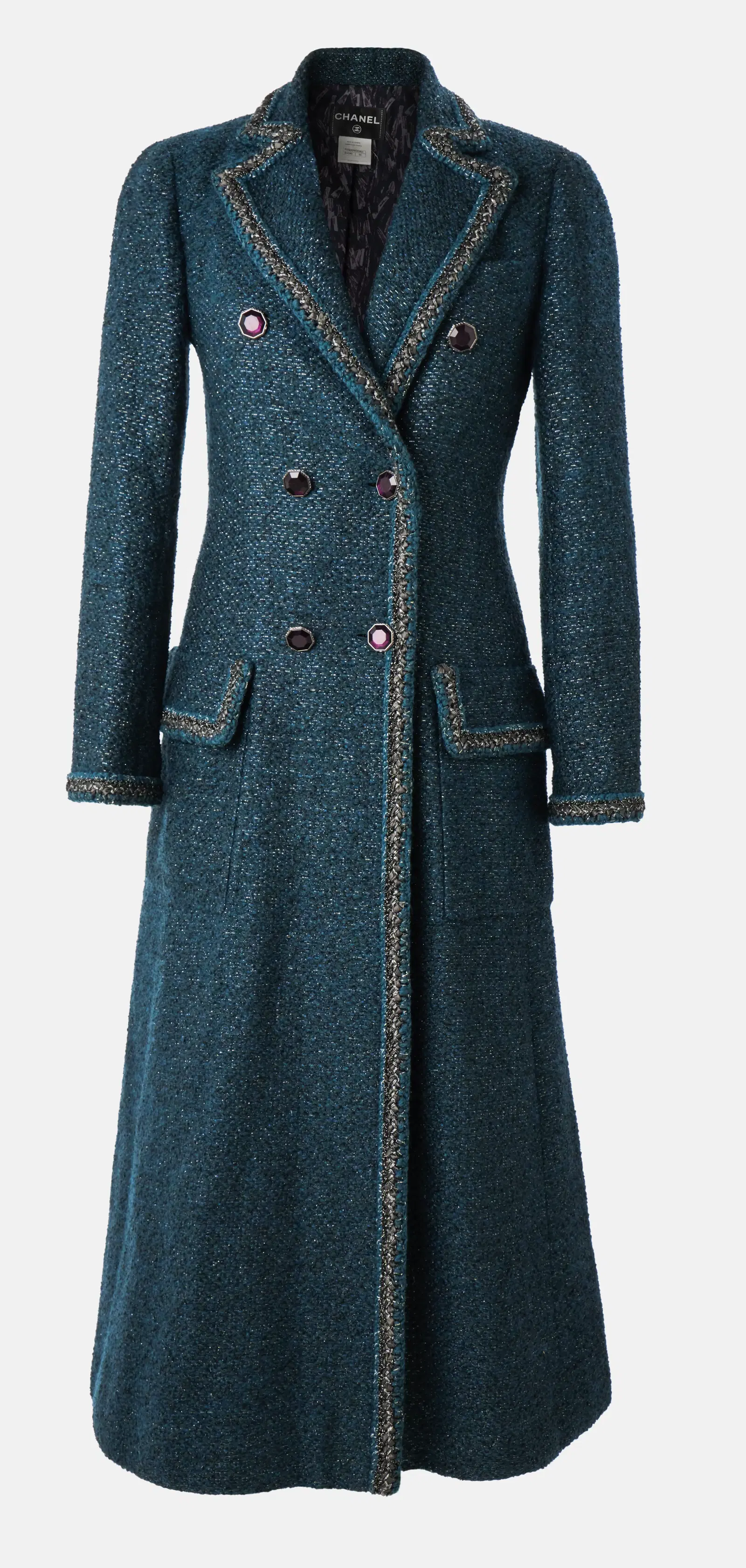 Chanel Forest Green Boucle Coat