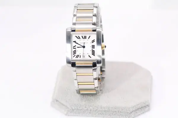 Cartier Tank Francaise Watch 28 mm Midsize Yellow Gold & Steel, Box & Cartier Service