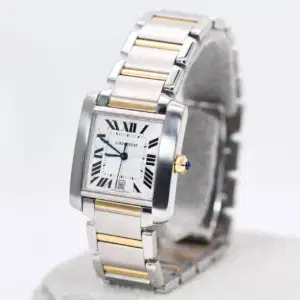 Cartier Tank Francaise Watch 28 mm Midsize Yellow Gold & Steel, Box & Cartier Service