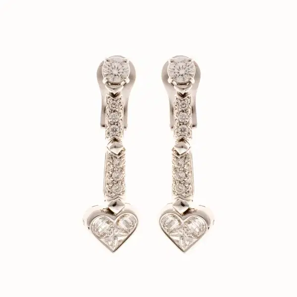 Bvlgari Earrings 3.8 cts Diamonds 18k White Gold