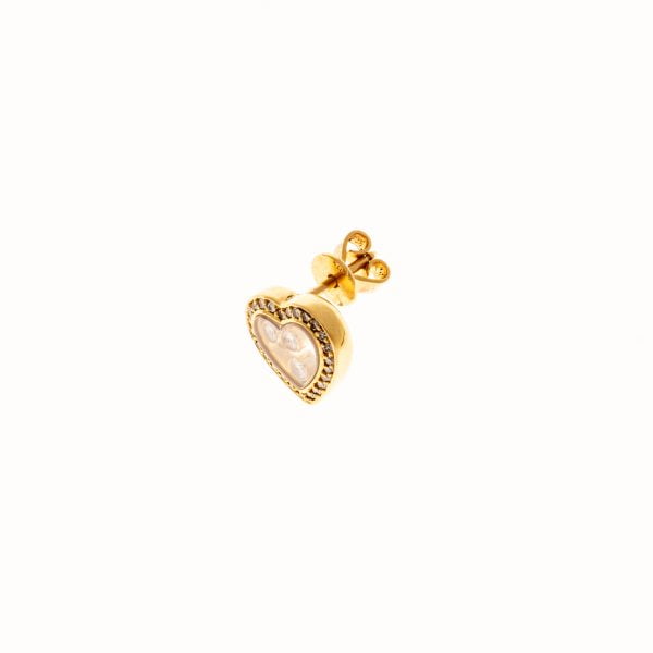 Chopard ‘Happy Diamonds’ 18k Yellow Gold Heart Earrings