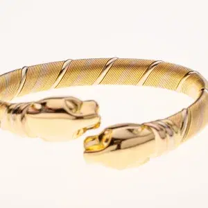 Cartier ‘Cougar’ Tubogas 18k Yellow Gold Bracelet