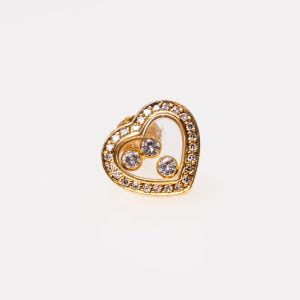 Chopard ‘Happy Diamonds’ 18k Yellow Gold Heart Earrings