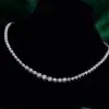 3 Carat Natural Diamond Line Tennis Necklace White Gold New UK Hallmark RRP 6k