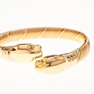 Cartier ‘Cougar’ Tubogas 18k Yellow Gold Bracelet