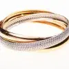 Cartier Trinity One 12.5 ct Diamond 18k Tri Gold Bracelet