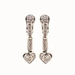 Bvlgari Earrings 3.8 cts Diamonds 18k White Gold