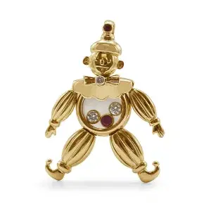 Chopard Happy Diamonds 18k Yellow Gold Clown Vintage Pendant