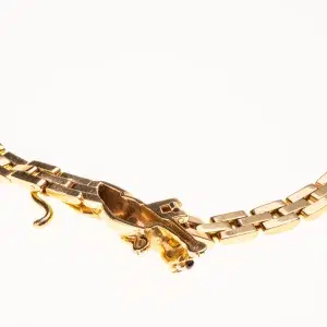 Cartier Panthere 18k Yellow Gold, Enamels and Sapphire Necklace