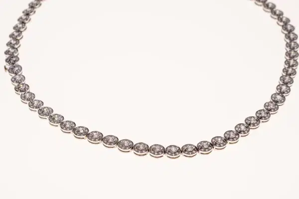 Boucheron Riviere 8 ct Diamonds and 18k White Gold Necklace