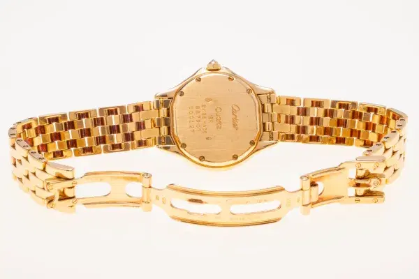 Cartier Panthere Cougar Ladies Watch 26mm Yellow Gold Factory Diamonds