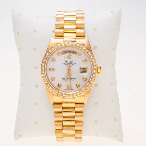 Rolex Oyster Day-Date 36mm 18k Gold Diamond President Bracelet Watch