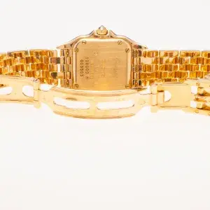 Cartier Panthere Watch 22mm Factory Diamond Pave 18k Yellow Gold