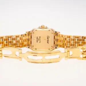 Cartier Panthere Watch 22mm Factory Diamond Pave 18k Yellow Gold