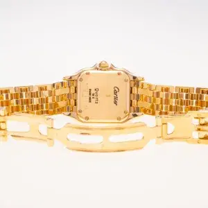 Cartier Panthere Watch 22mm Factory Diamond Pave 18k Yellow Gold