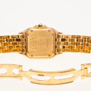 Cartier Panthere Watch 22mm Factory Diamond Pave 18k Yellow Gold