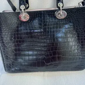 Dior Diorissimo Black Crocodile Bag with Authenticity Card