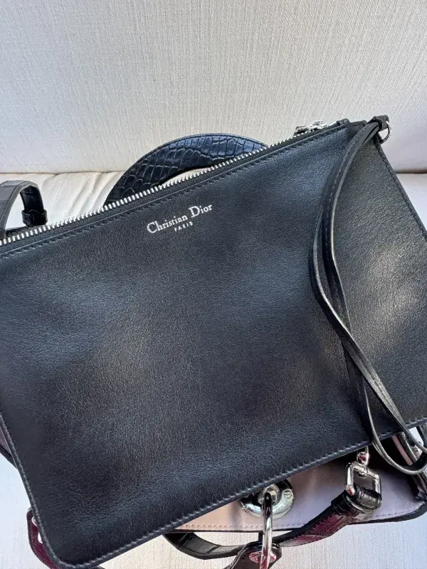 Dior Diorissimo Black Crocodile Bag with Authenticity Card