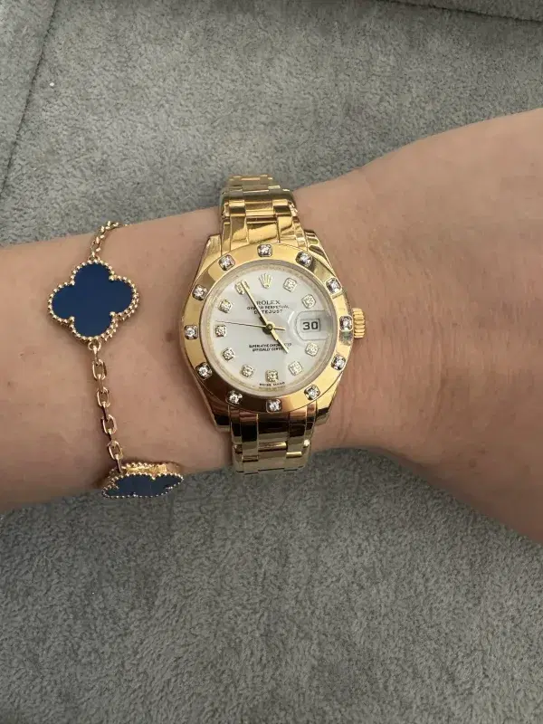 Rolex Pearlmaster 29mm 18k Yellow Gold and Factory Diamonds