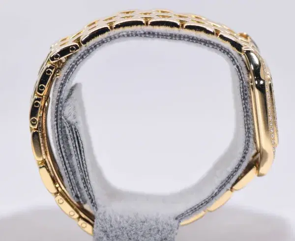 Cartier Panthere Watch 22mm Factory Diamond Pave 18k Yellow Gold