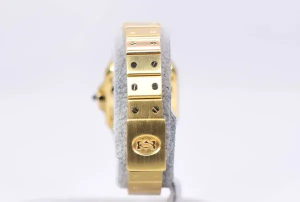 Cartier Santos Galbée Watch 23.5mm 18k Gold Factory Diamond