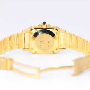 Cartier Santos Galbée Watch 23.5mm 18k Gold Factory Diamond