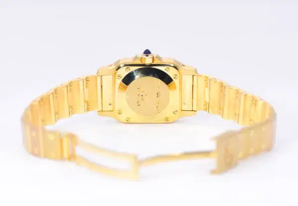 Cartier Santos Galbée Watch 23.5mm 18k Gold Factory Diamond