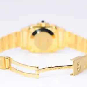 Cartier Santos Galbée Watch 23.5mm 18k Gold Factory Diamond