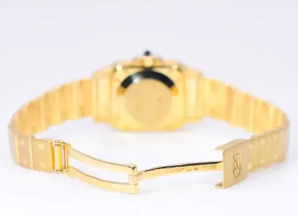 Cartier Santos Galbée Watch 23.5mm 18k Gold Factory Diamond