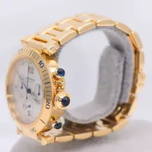 Cartier Pasha 38mm Chronograph Automatic 18k Gold Watch