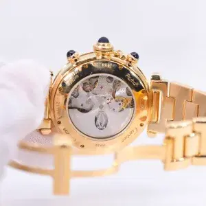 Cartier Pasha 38mm Chronograph Automatic 18k Gold Watch