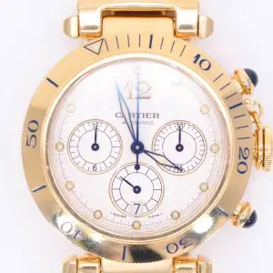 Cartier Pasha 38mm Chronograph Automatic 18k Gold Watch