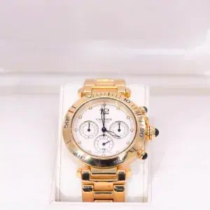 Cartier Pasha 38mm Chronograph Automatic 18k Gold Watch